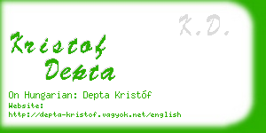 kristof depta business card